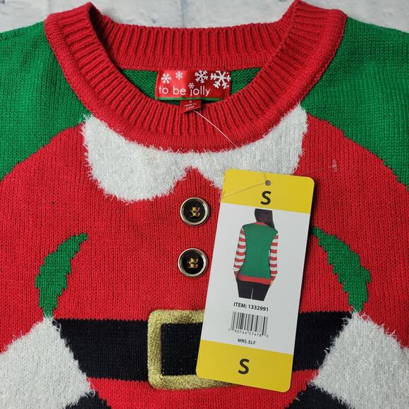 NWT to be jolly Ladies Elf Sweater size Small - Picture 6 of 6